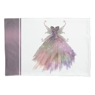 Bohemian Fairy Ball Gown   Muted Ombre Wine Sheen Pillowcase