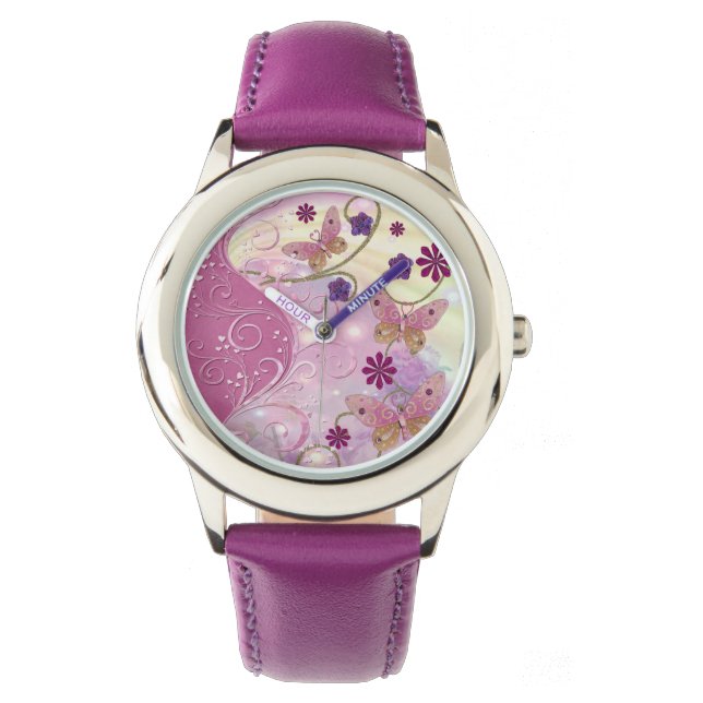 Bohemian Fairy Tale Folk Art Jewelled Watch (Front)