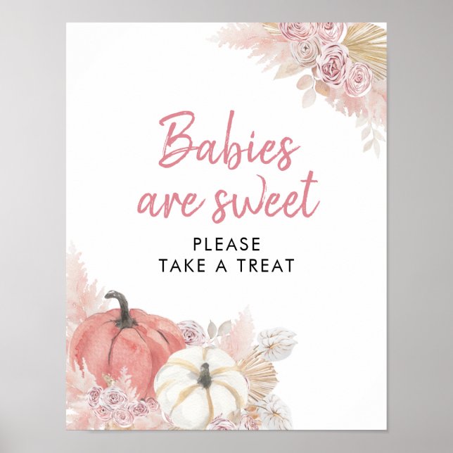 Bohemian Fall in Love Pumpkin Babies Are Sweet Poster (Front)