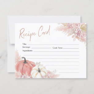 Bohemian Fall in Love Pumpkin Recipe Card