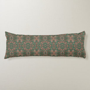 Bohemian Fall Leaf Greenery Seamless Pattern Body Cushion