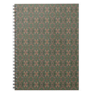 Bohemian Fall Leaf Greenery Seamless Pattern    Notebook