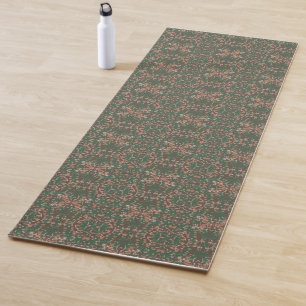 Bohemian Fall Leaf Greenery Seamless Pattern Yoga Mat