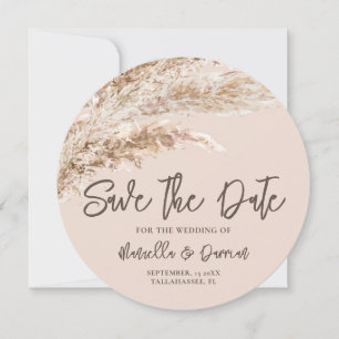Bohemian Fall Pampas Grass Save The Date