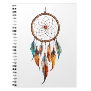 Bohemian Feather Dreamcatcher Notebook