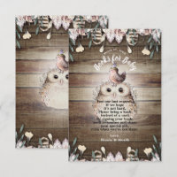 Bohemian Feather Friends Owl & Bird Book Request