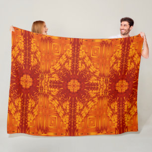 Bohemian Fire Flowers 139 Fleece Blanket