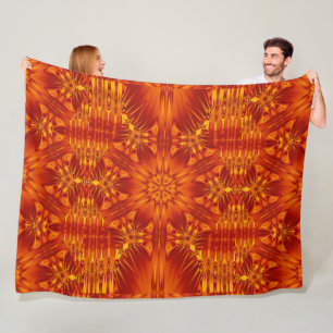 Bohemian Fire Flowers 141 Fleece Blanket