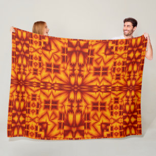 Bohemian Fire Flowers 241 Fleece Blanket