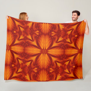 Bohemian Fire Flowers 265 Fleece Blanket