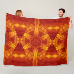 Bohemian Fire Flowers 57 Fleece Blanket