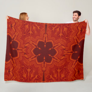Bohemian Fire Flowers 61 Fleece Blanket