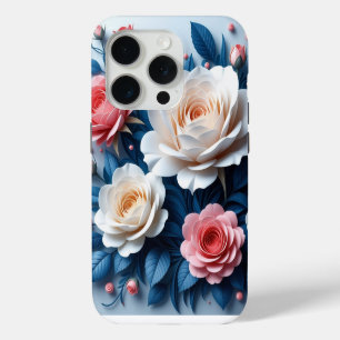 Bohemian Floral Art Tough Perfect Gift iPhone 15 Pro Case