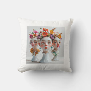 Bohemian Floral Centerpiece Trio: Fresh and Dried  Cushion