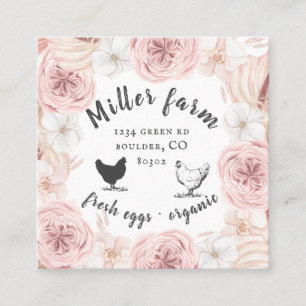 bohemian floral elegant farmhouse business card