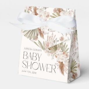 Bohemian Floral & Feather Baby Shower Favour Box