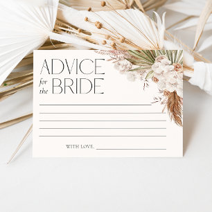 Bohemian Floral & Feathers Advice for Bride Invitation