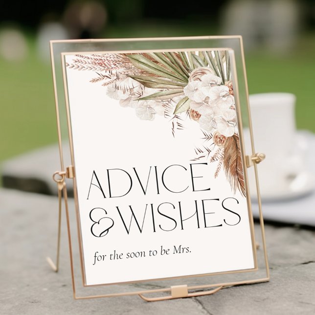 Bohemian Floral & Feathers Advice & Wishes Poster (Creator Uploaded)