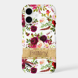 Bohemian Floral, Feathers Case-Mate iPhone X Case