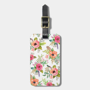 Bohemian Floral Luggage Tag