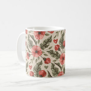 Bohemian Floral Pattern Coffee Mug