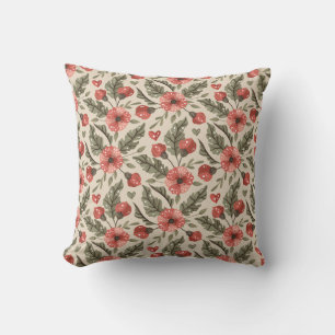 Bohemian Floral Pattern Cushion