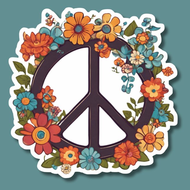 Bohemian Floral Peace Sign Waterproof (Creator Uploaded)