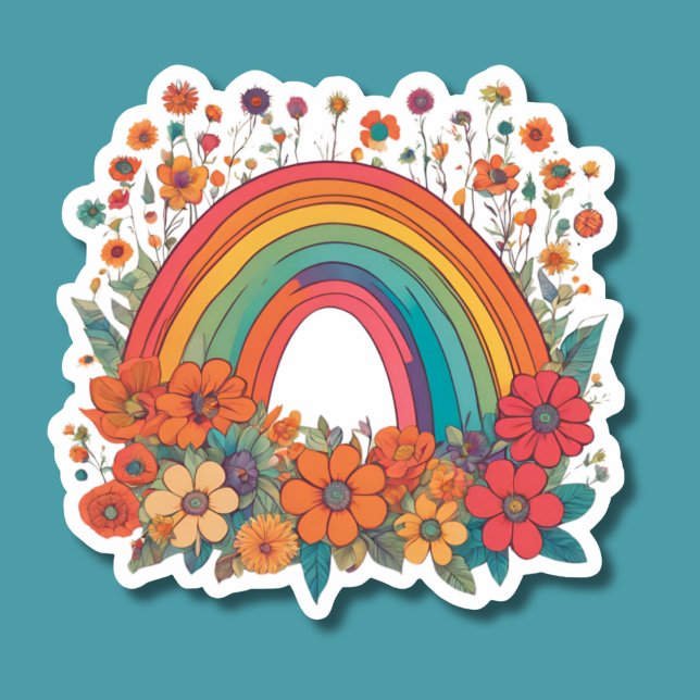 Bohemian Floral Rainbow Monogram (Creator Uploaded)
