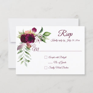 Bohemian Floral Romance RSVP Cards