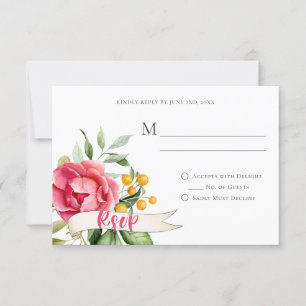 Bohemian Floral Romance RSVP Cards