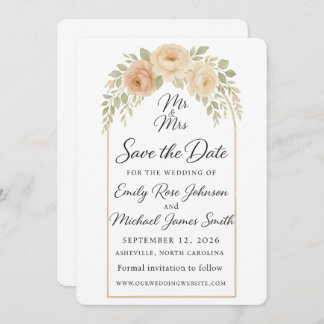 Bohemian Floral Save The Date