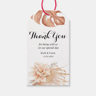Bohemian Floral Terracotta Wedding Gift Tag