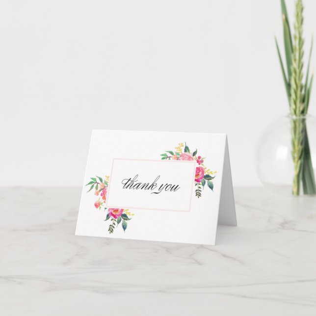 Bohemian Floral Thank You Cards (Front)