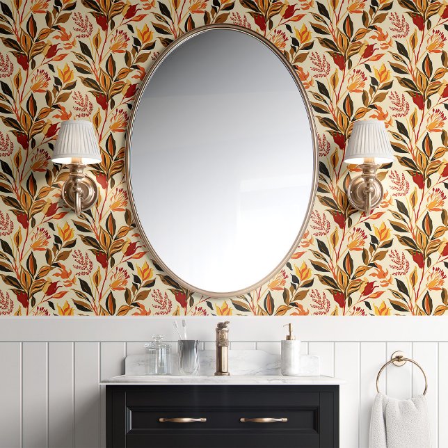 Bohemian Floral Vine Earthy  Wallpaper (Creator Uploaded)