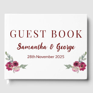 Bohemian Floral Wedding Guest Book