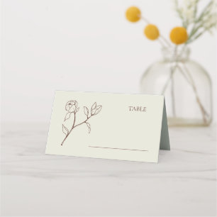 Bohemian Floral Wedding Table Place Card