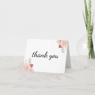 Bohemian Florals Thank You Note Card