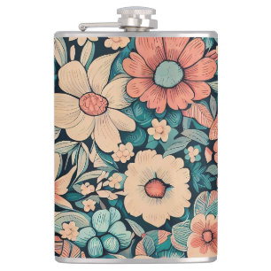 Bohemian Flower Hip Flask