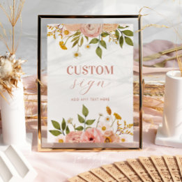 Bohemian Flowers Custom Sign