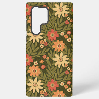 Bohemian flowers in earth tones samsung galaxy case