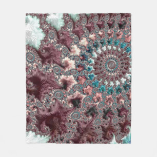 Bohemian Fractal Fleece Blanket