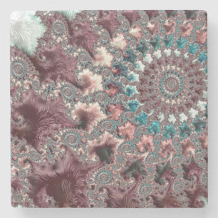 Bohemian Fractal Stone Coaster