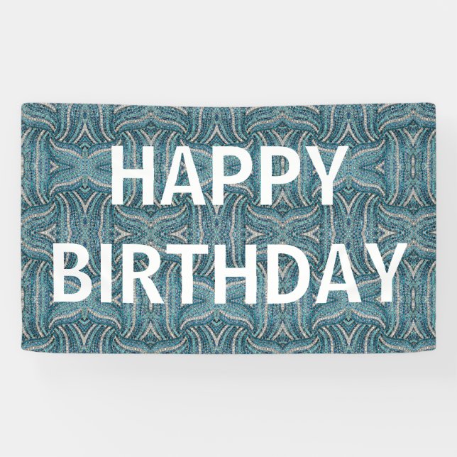 bohemian girly chic silver grey turquoise blue banner (Horizontal)