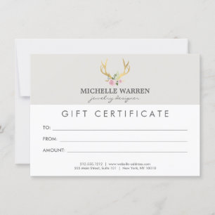 Bohemian Gold Antlers II Gift Certificate