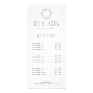 Bohemian Gold Sun Mandala Rack Card