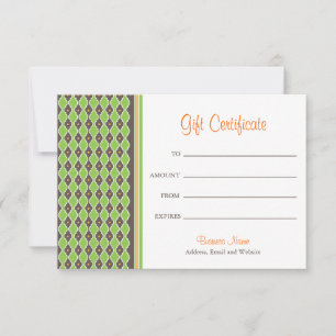 Bohemian Green Gift Certificate