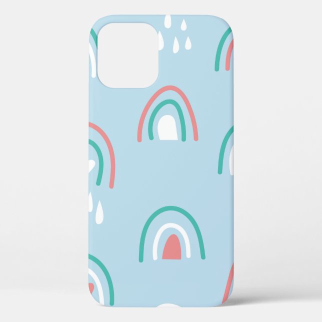 Bohemian hand drawn seamless pattern with rainbow  Case-Mate iPhone case (Back)