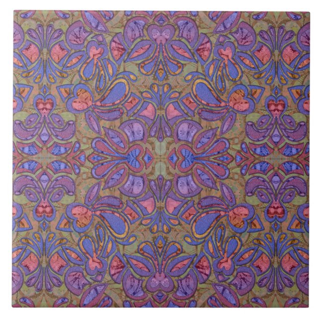 Bohemian Heaflow Ceramic Tile (Front)
