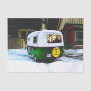 Bohemian Hippie Life Is A Journey Travel Trailer Tissue Paper