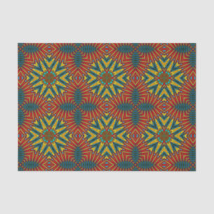 Bohemian Hippie Red Blue Yellow Cool Ethnic Tribal Tissue Paper